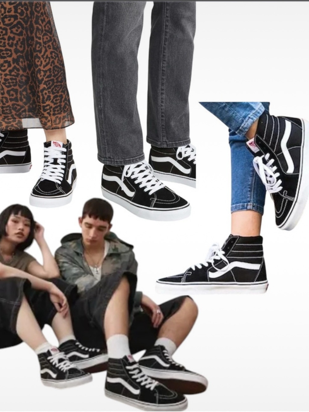 Vans Sk8 Hi Sneakers Classic Black White US Womens 8 / Men’s 6.5  Shoes Lace Up